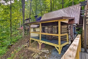 Exterior - 2 Cabins with Lakefront Dock on Lake Nantahala: Hot Tub, Game Room, Pet-Friendly (Topton)