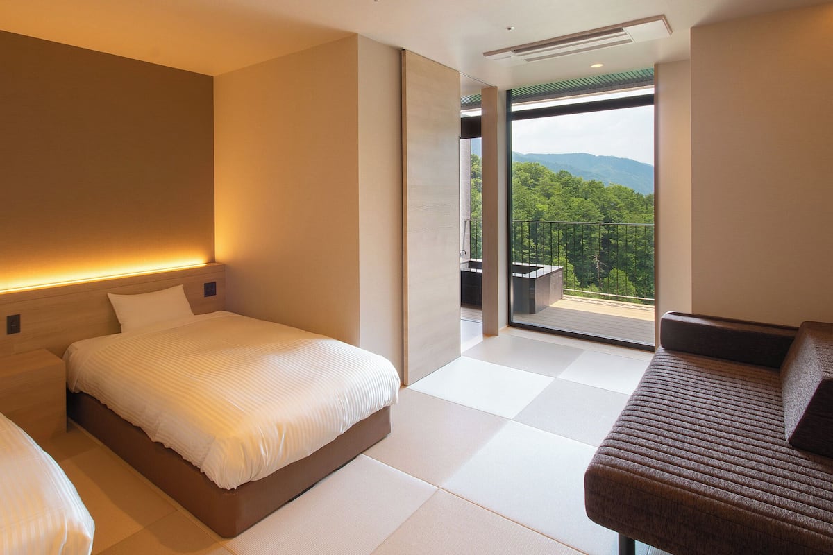 Superior Japanese-Style Beds with Private Open-Air-Bath - Non-Smoking | 1 bedroom, in-room safe, desk, bed sheets