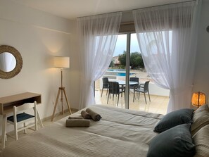 Departamento superior, 1 habitación, vista a la alberca | Vista desde la habitación