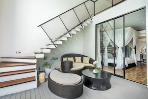 Villa, 2 Schlafzimmer, Whirlpool, Poolblick | Terrasse/Patio