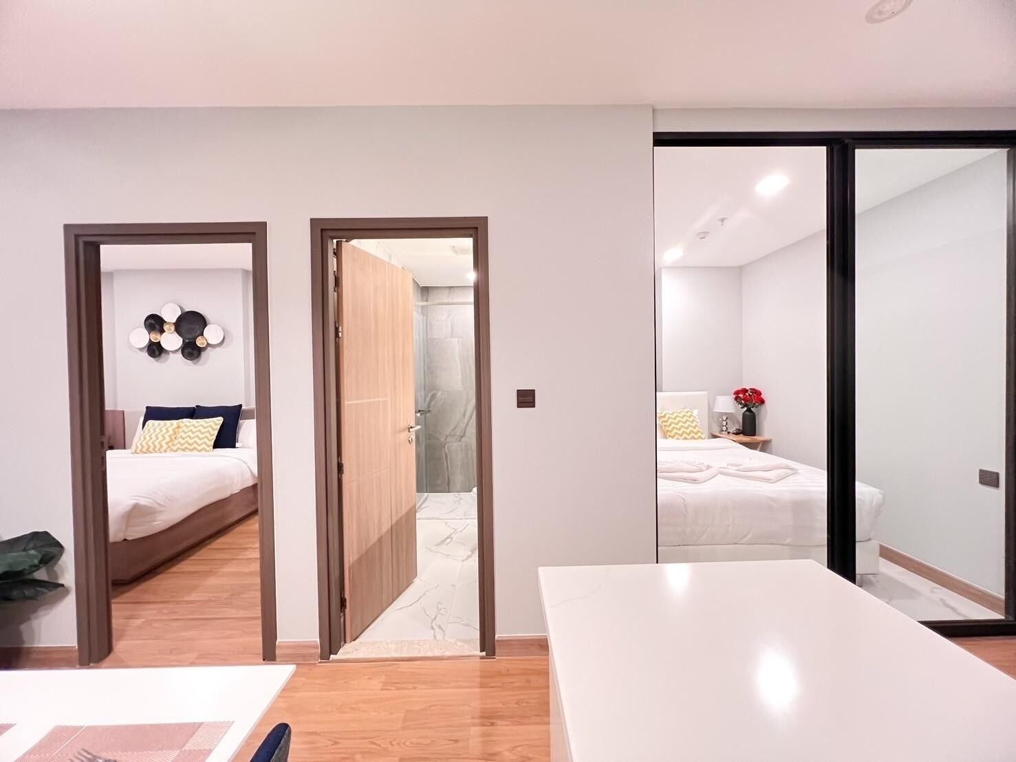 Premium bedding, individually decorated, desk, blackout drapes