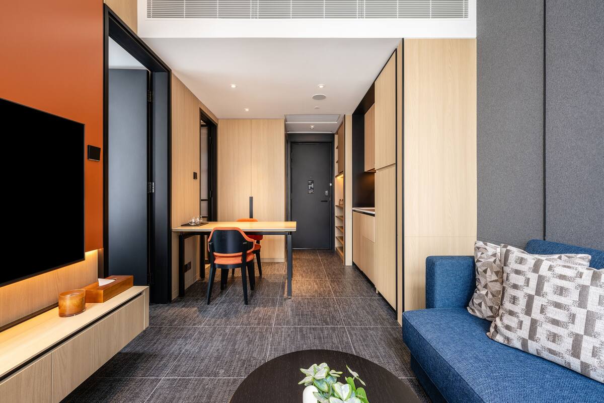 Deluxe City View One Bedroom | In-room safe, blackout drapes, iron/ironing board, cribs (free)