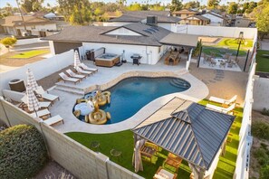 Outdoor pool, a heated pool - Private Resort! Heated Pool, Basketball, Bowling! (Scottsdale)