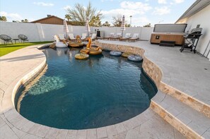 Outdoor pool, a heated pool