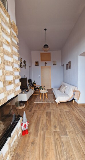 TV connectée, cheminée