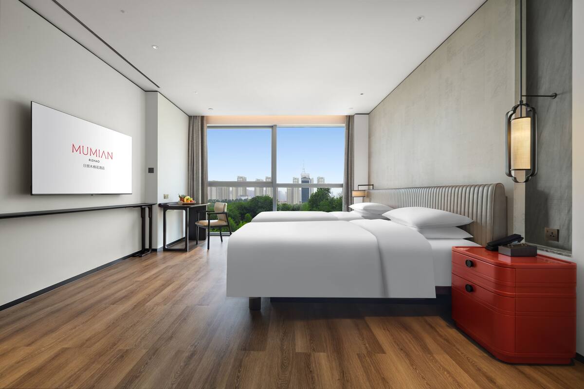 Habitación estándar con 2 camas individuales, 1 habitación, no fumadores, vistas a la ciudad | Ropa de cama de alta calidad y edredones de plumas