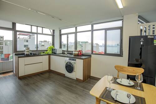 Studio, 1 Double Bed, Balcony, City View | Private kitchen
