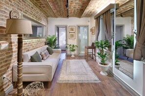 Romantic Apartment | Living area - Stunning 1BR w Terrace & Galata View (Istanbul)