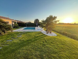 Outdoor pool, a heated pool