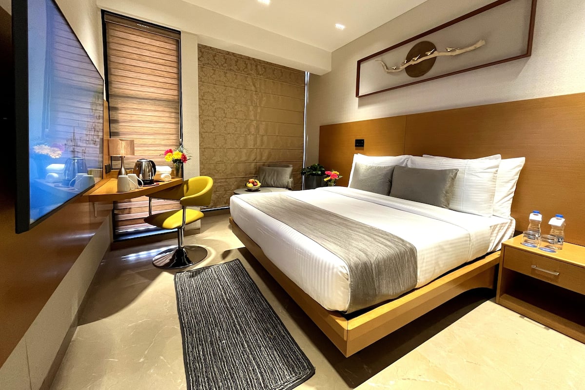 Habitación doble superior | Minibar, escritorio, wifi gratis y ropa de cama