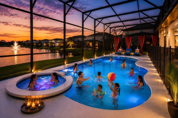 A heated pool