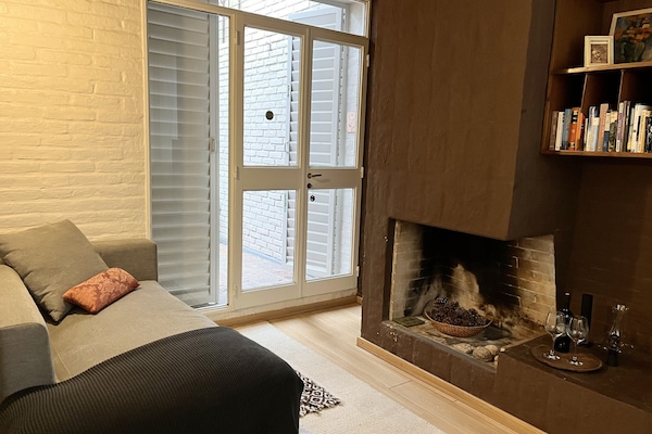 Televisión, chimenea