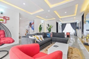 55-inch Smart TV with digital channels, TV, fireplace