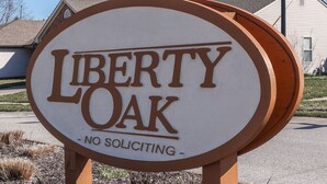 A sign with the text "LIBERTY LOAK - NO SOLICITING". - FALOLA ESTATES: Live in heaven on earth in our beautiful home (Indianapolis)
