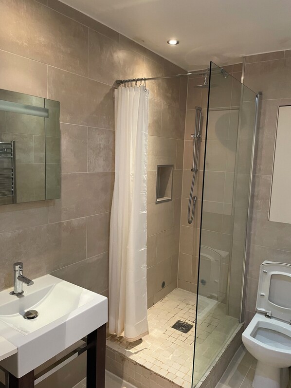 Shower, hair dryer