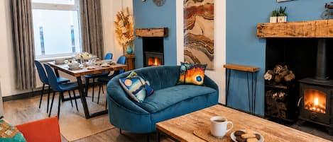 Smart TV, chimenea