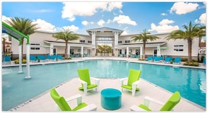 Outdoor pool, a heated pool