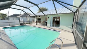 Outdoor pool, a heated pool