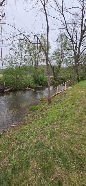 Property grounds - Historic Pre-Civil War Log Farmhouse in the Country with Creek access (Boones Mill)