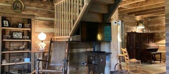 Historic Pre-Civil War Log Farmhouse in the Country with Creek access.