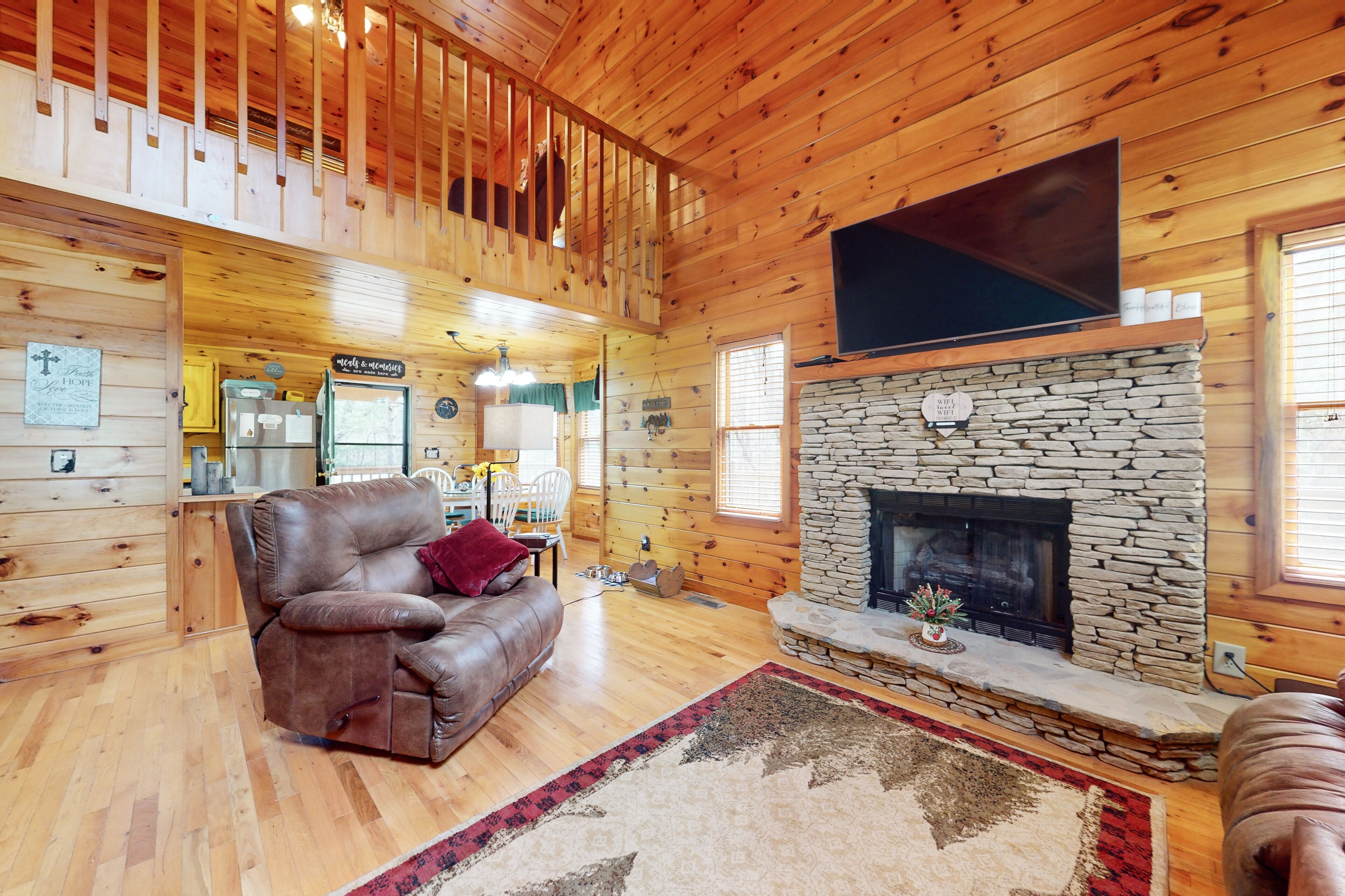 Inviting dog-friendly cabin w/ fireplace, game room, mountain view, & EV charger