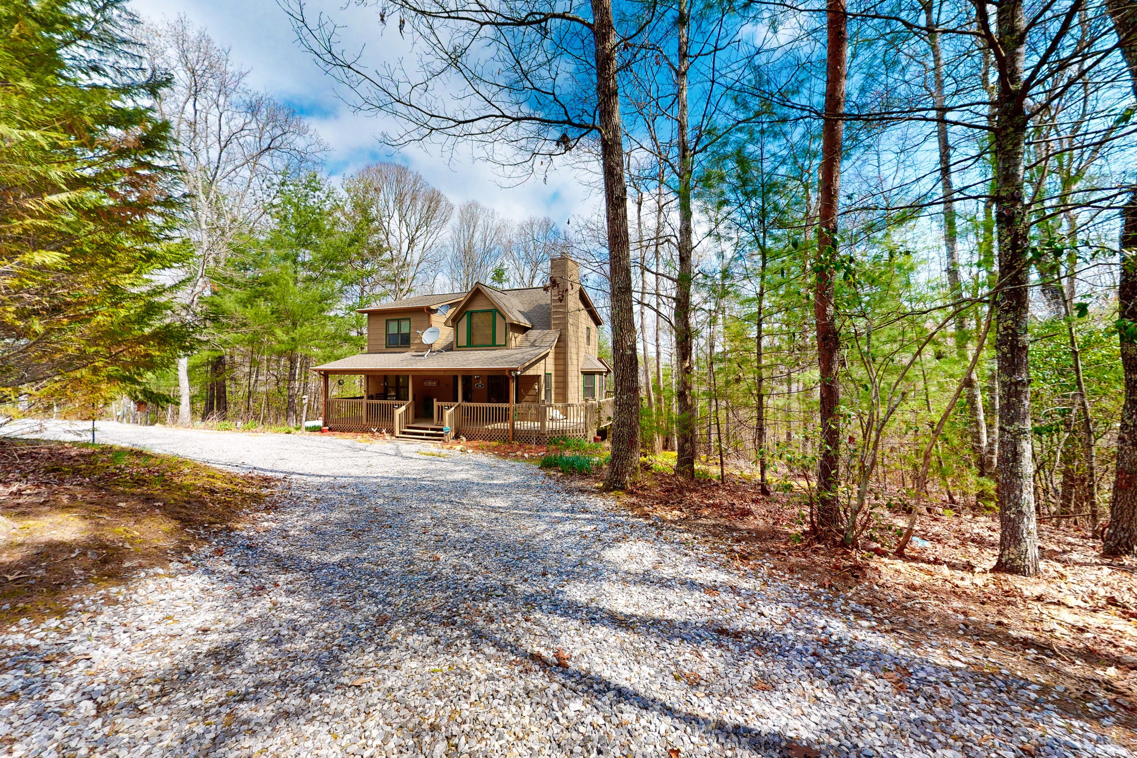 Inviting dog-friendly cabin w/ fireplace, game room, mountain view, & EV charger