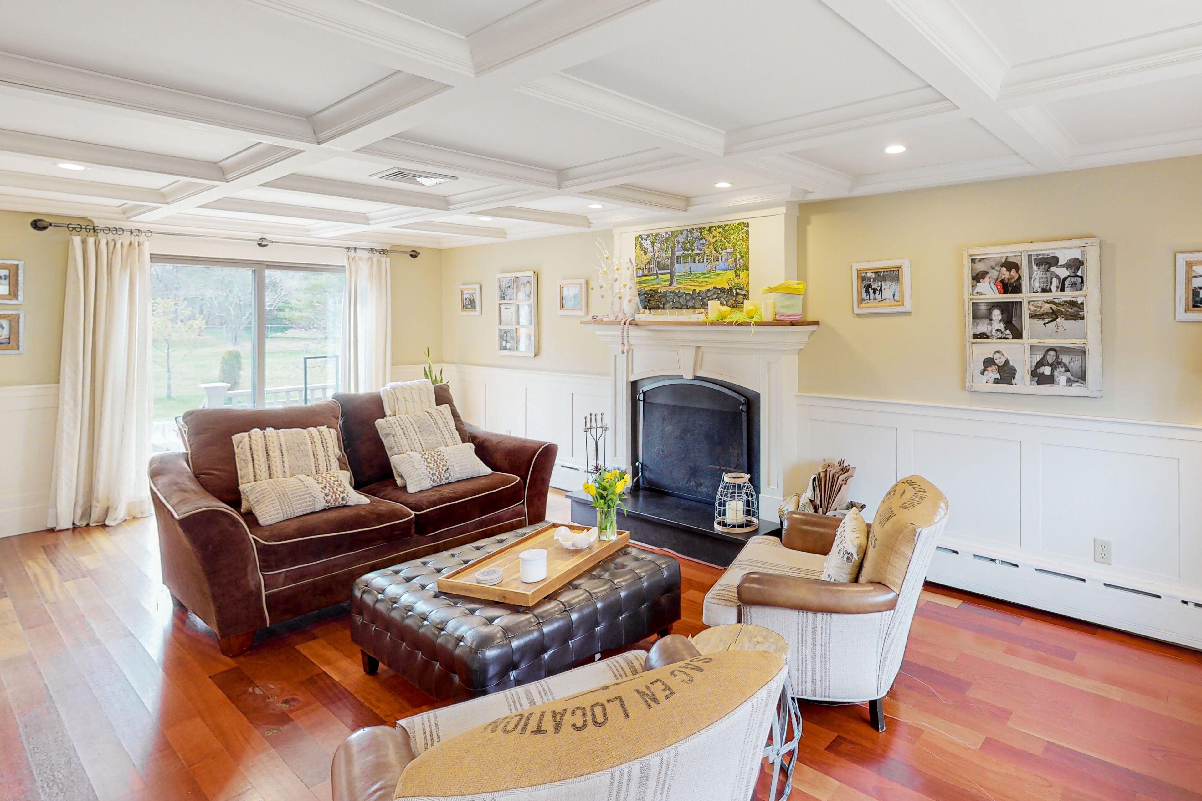 Modern colonial with fitness studio, ping-pong, fireplace, deck & firepit