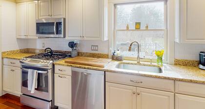 Modern colonial with fitness studio, ping-pong, fireplace, deck & firepit