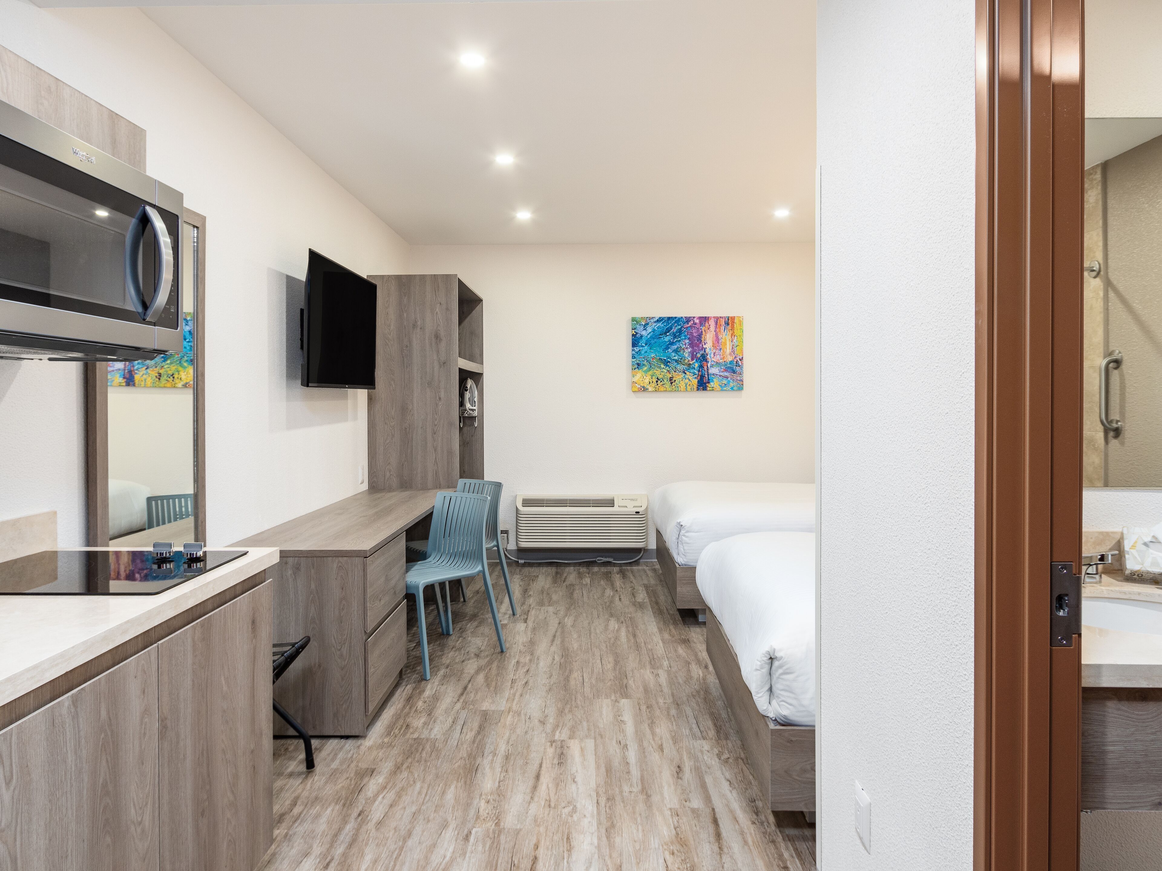 In-room safe, desk, laptop workspace, blackout drapes