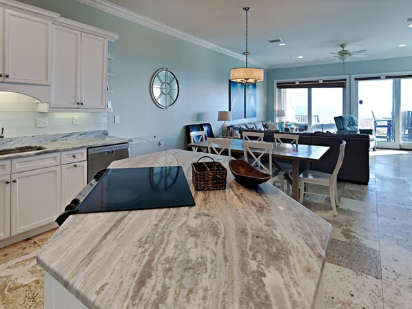 House, Multiple Beds, Balcony, Ocean View | Private kitchen | Fridge, microwave, oven, stovetop