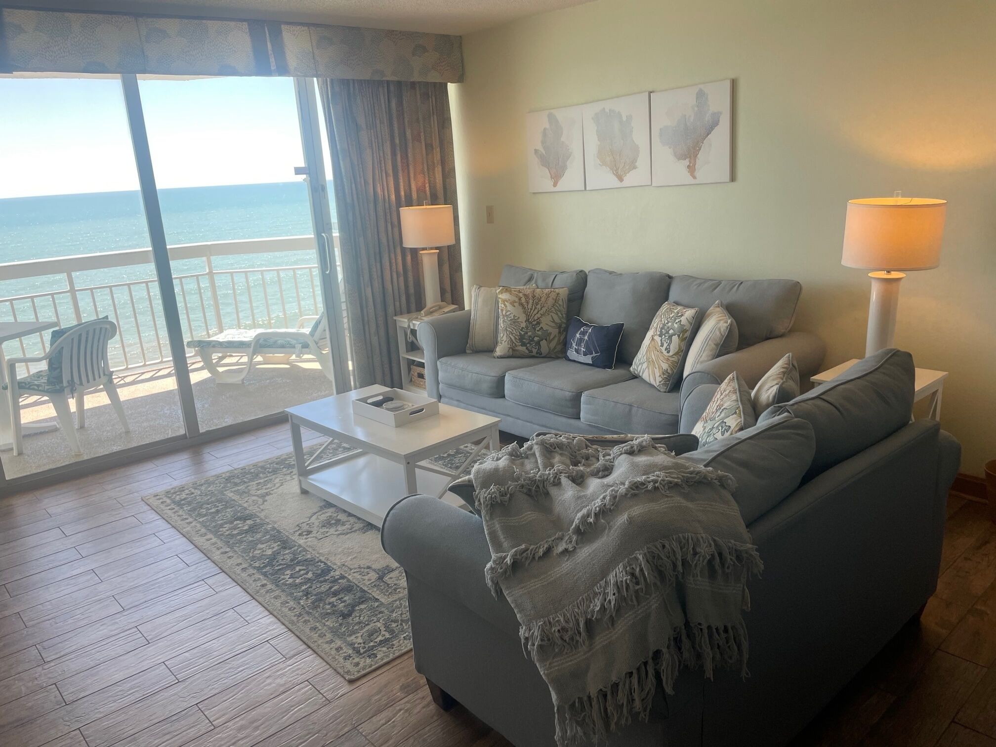 Beautiful oceanfront Condo with direct access to the beach, steps from the sand