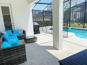 Piscine extérieure, piscine chauffée