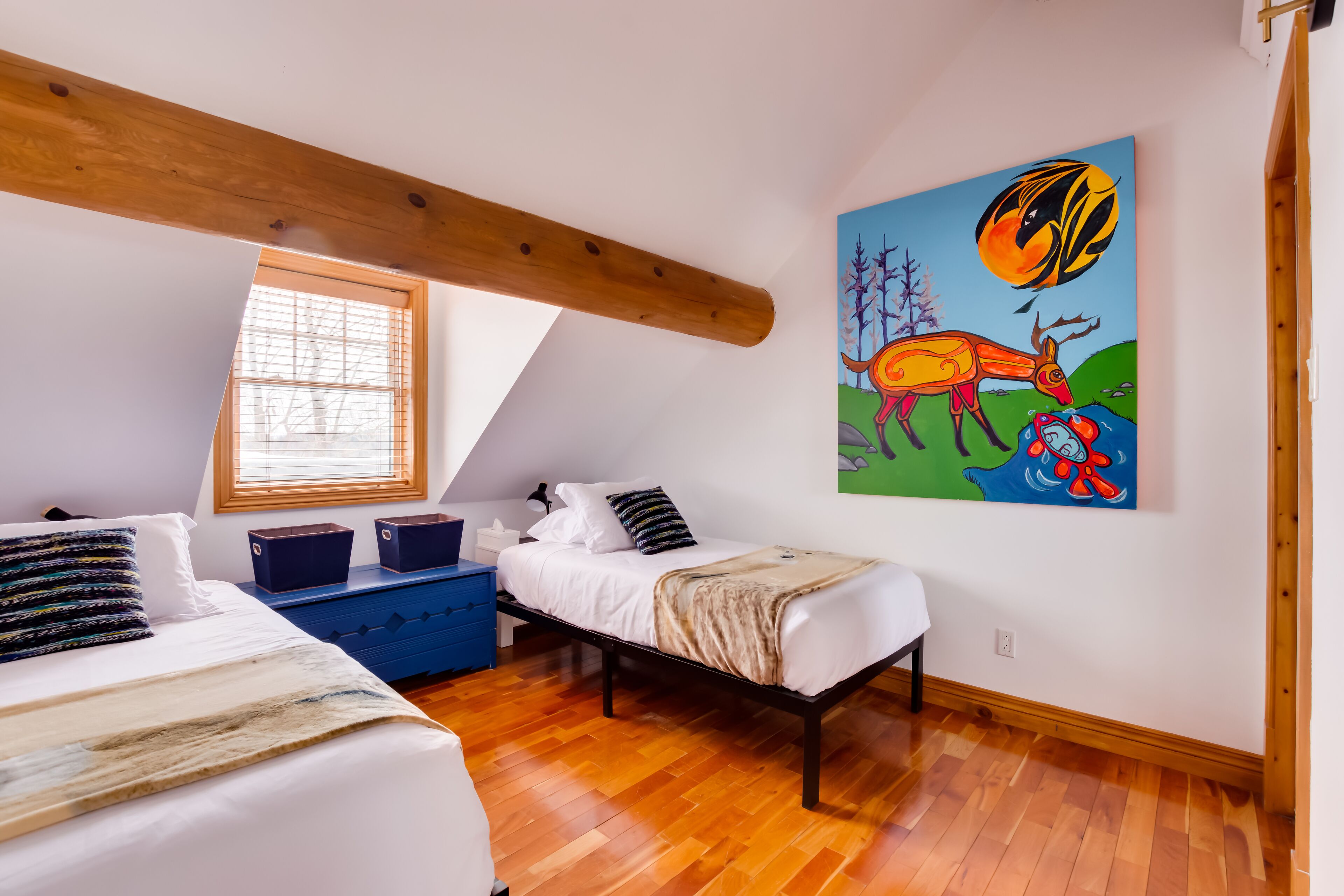 Magnificent log cabin with stunning views and water access