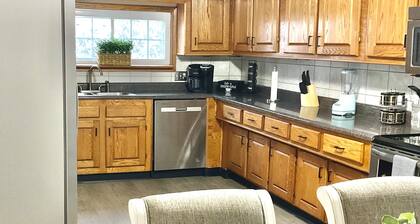 Pet friendly house with 3 king beds and fenced in back yard.