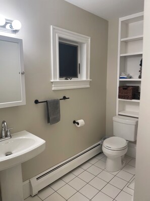 Hårføner, håndklær, såpe og sjampo