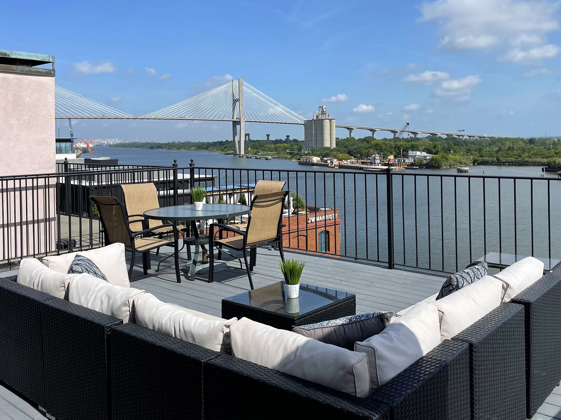 Amazing River Views from Private Balcony, Walk Everywhere, Heated Pool Access