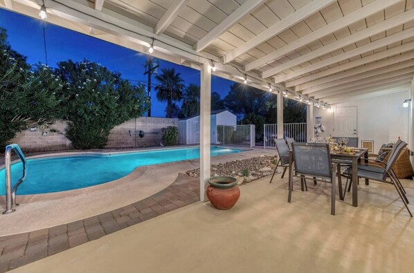 A heated pool