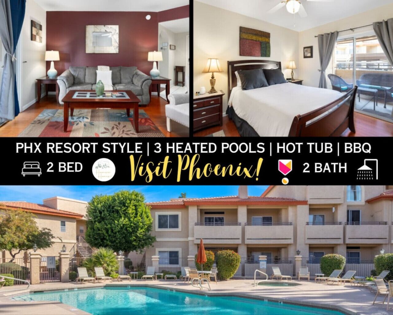 PHX Resort Style | 3 Heated Pools | Hot Tub | BBQ