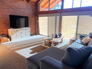 Smart TV, DVD player, books