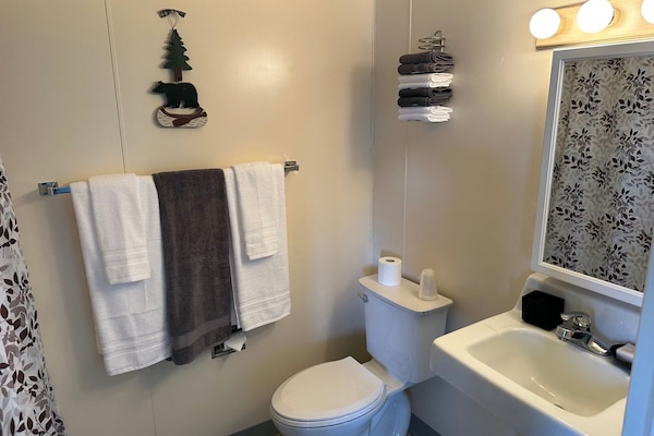 Single Room | Bathroom | Combined shower/bathtub, free toiletries, towels, soap