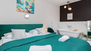 Ferienhaus, 2 Schlafzimmer, Kamin | 2 Schlafzimmer, Bettwäsche