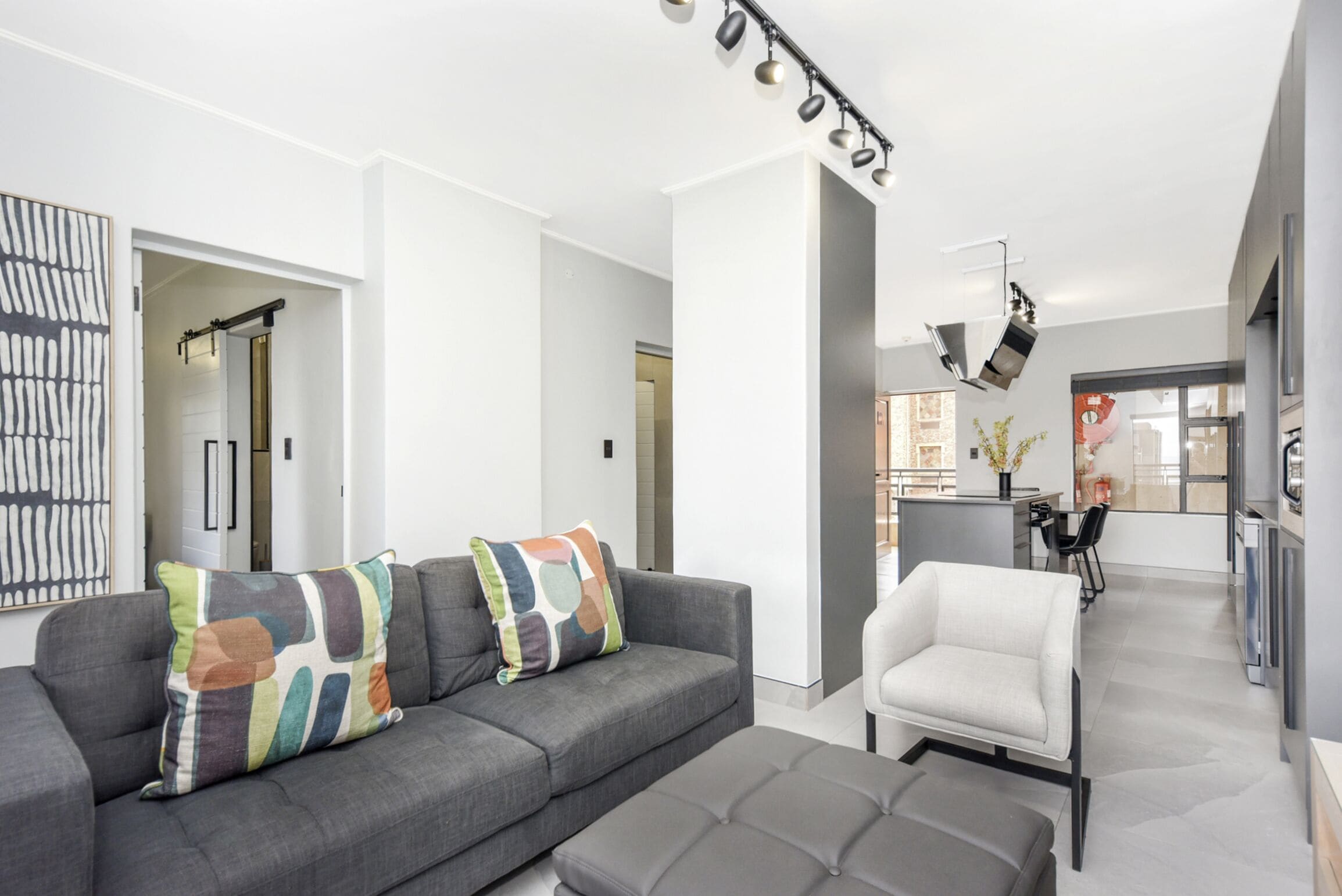 City Apartment | Living area | 50-inch flat-screen TV with cable channels, TV, Netflix