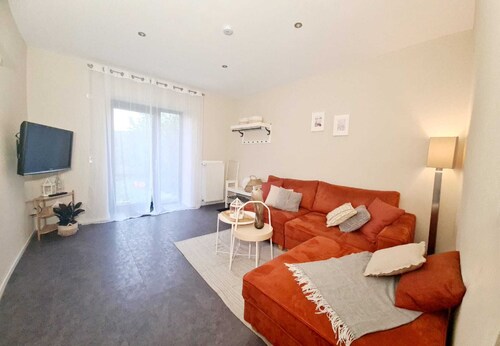 Ferienwohnung mit Sonnenterrasse und Blick auf die Sauer