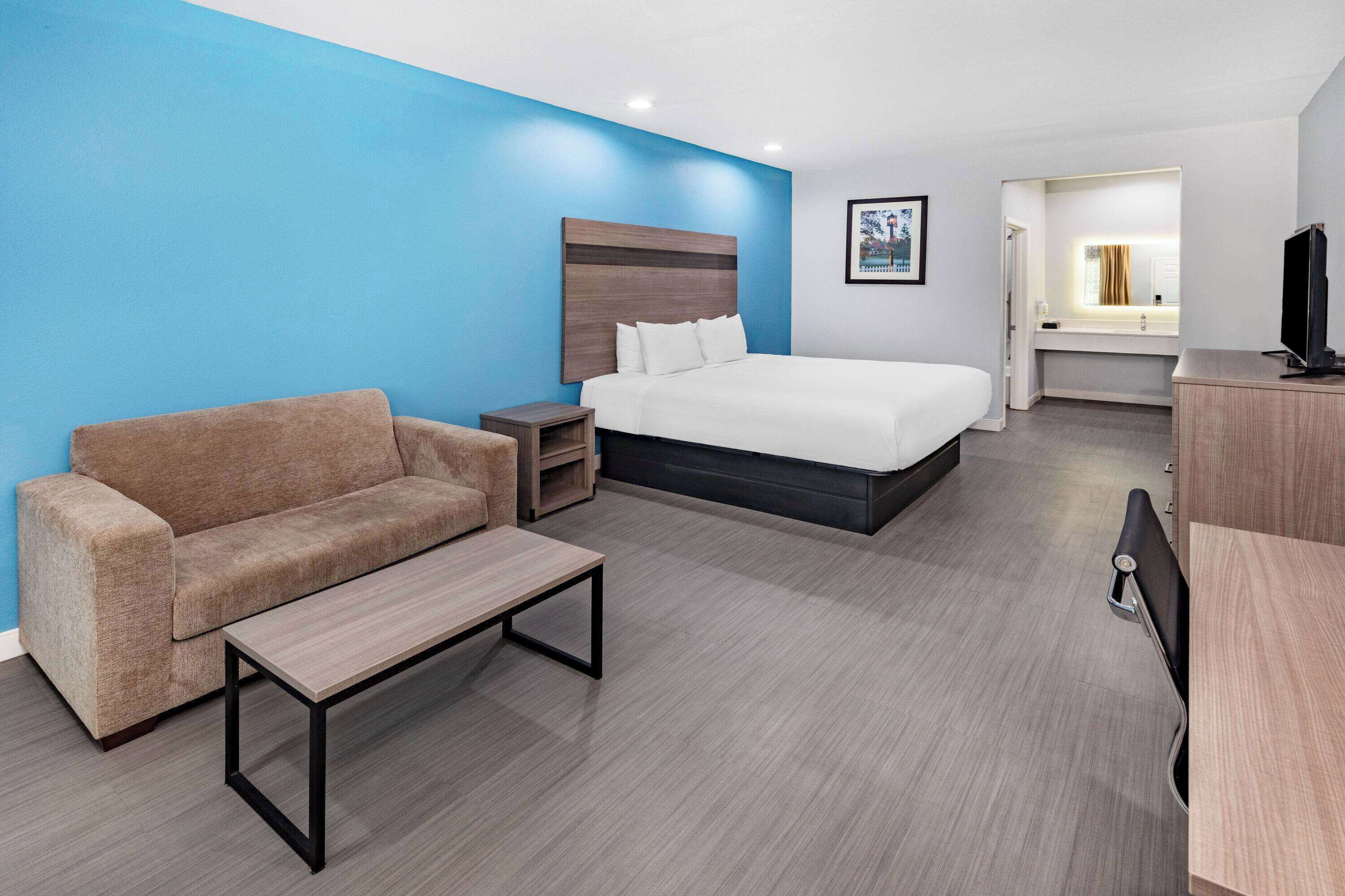 Individually decorated, individually furnished, desk, laptop workspace