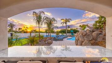 A heated pool