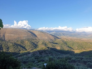 A mountainous landscape with a clear sky. - Rosemary House Number One (Lukovë)