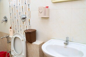 Shower, bidet, soap, shampoo