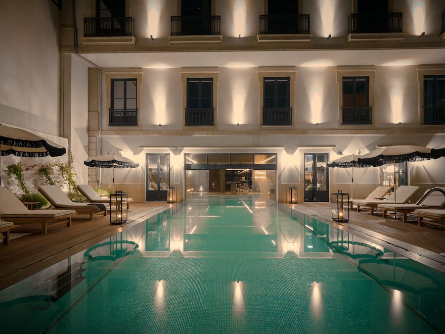 Indoor pool, outdoor pool, open 8:00 AM to 8:00 PM, pool umbrellas