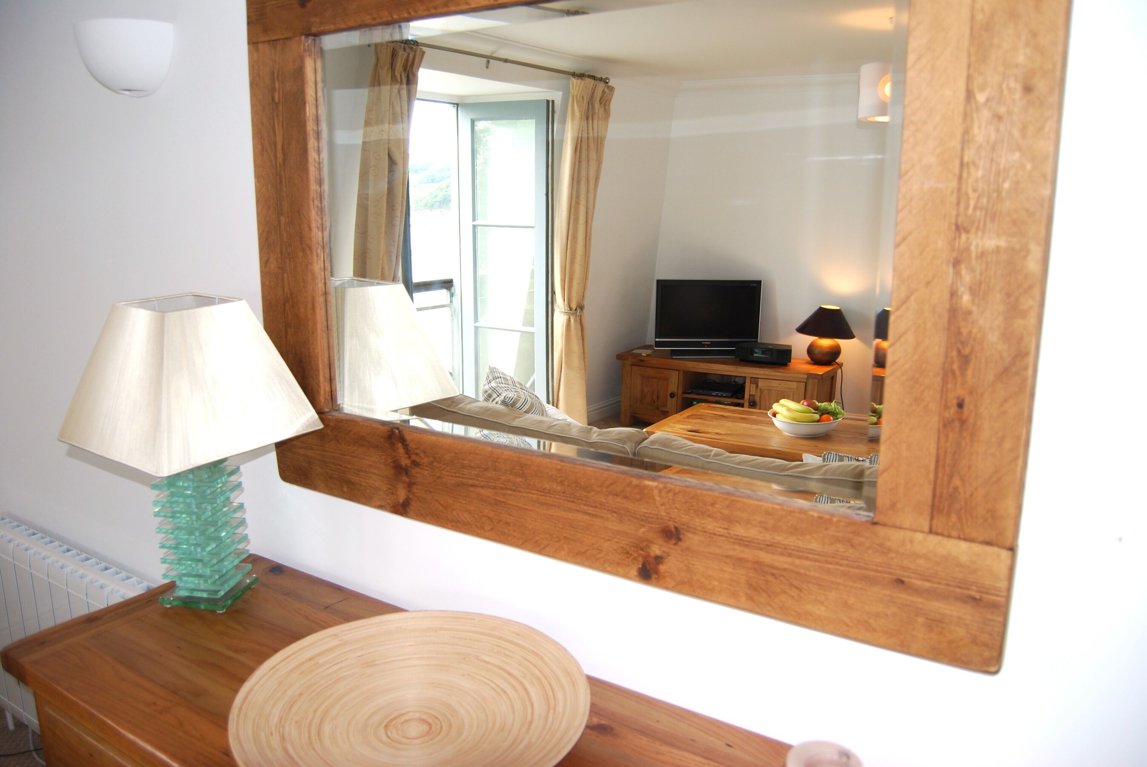 Living room with French windows and fantastic views
