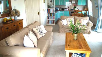 Télévision, lecteur de DVD, livres, chaßne hi-fi